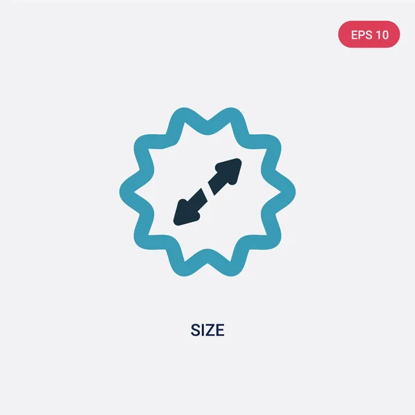 Two color size vector icon from user interface concept. isolated — 스톡 벡터