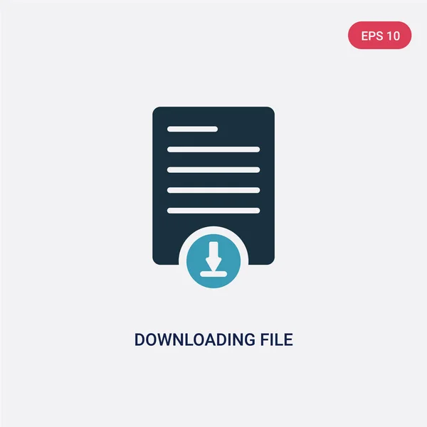 Ícone de vetor de arquivo de download de duas cores do conceito web. isolar — Vetor de Stock