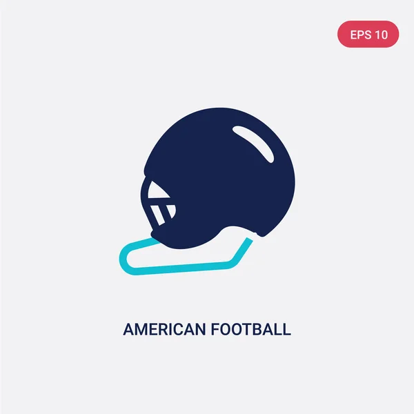 Two color american football helmet vector icon from american foo — Stock Vector