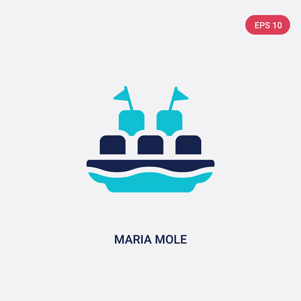 two color maria mole vector icon from food and restaurant concep