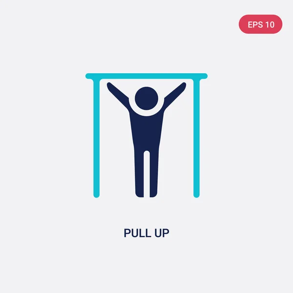 Twee kleur pull up vector pictogram van leger en oorlogs concept. Isoleren — Stockvector