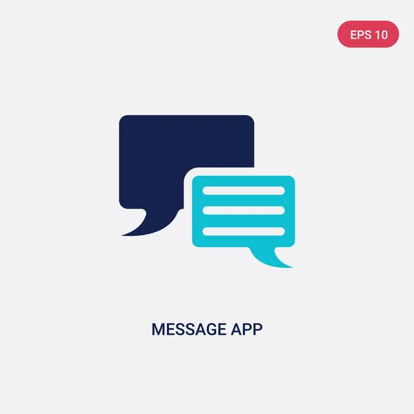Icona vettoriale app messaggio a due colori dal concetto generale. isolato — Vettoriale Stock