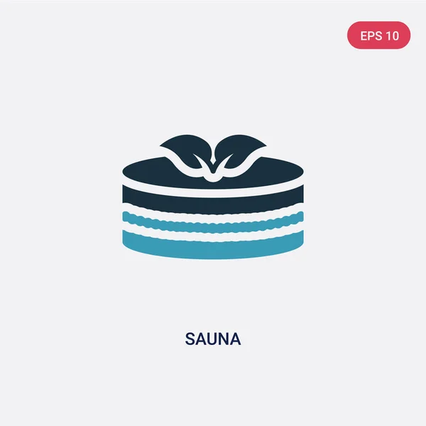 Dos color sauna vector icono de concepto. sauna azul aislada v — Vector de stock