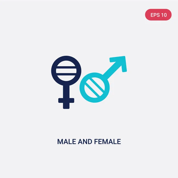 Dos iconos de vector de género masculino y femenino de color del cuerpo humano par — Vector de stock