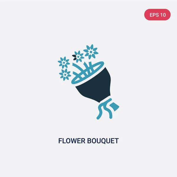 two color flower bouquet vector icon from nature concept. isolat