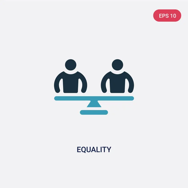 Deux icônes vectorielles d'égalité des couleurs du concept de compétences humaines. isola — Image vectorielle