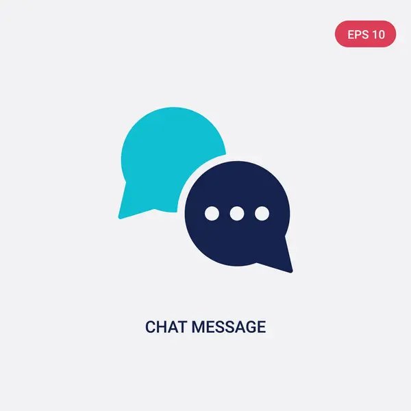 Icona vettoriale del messaggio di chat a due colori dal concetto di comunicazione . — Vettoriale Stock