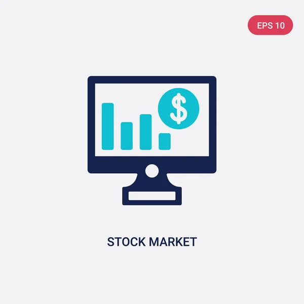 Zwei-Farben-Börsenvektorsymbol aus Wirtschaft und Analytik c — Stockvektor