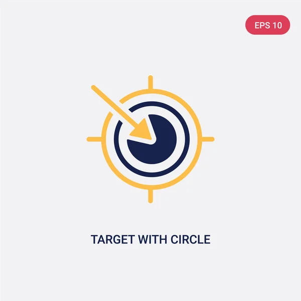 Twee kleuren target met cirkel vector icoon van Ultimate glyphicon — Stockvector