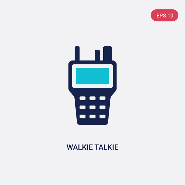 Two color walkie talkie vector icon from army concept. isolated Vector Graphics