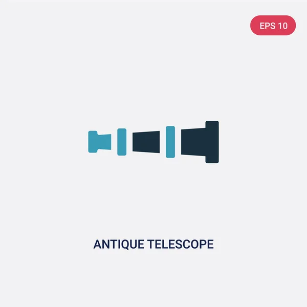 Two color antique telescope vector icon from people skills conce Vector Graphics