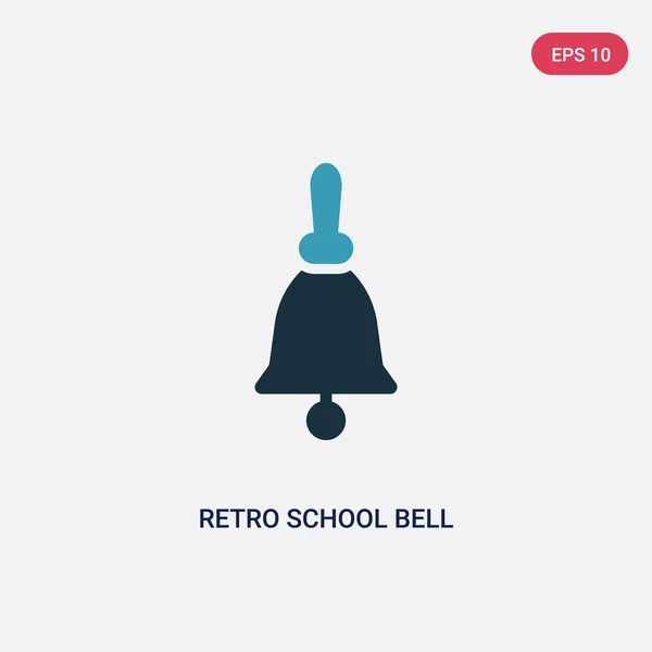 Two color retro school bell vector icon from music concept. isol Royalty Free Stock Illustrations