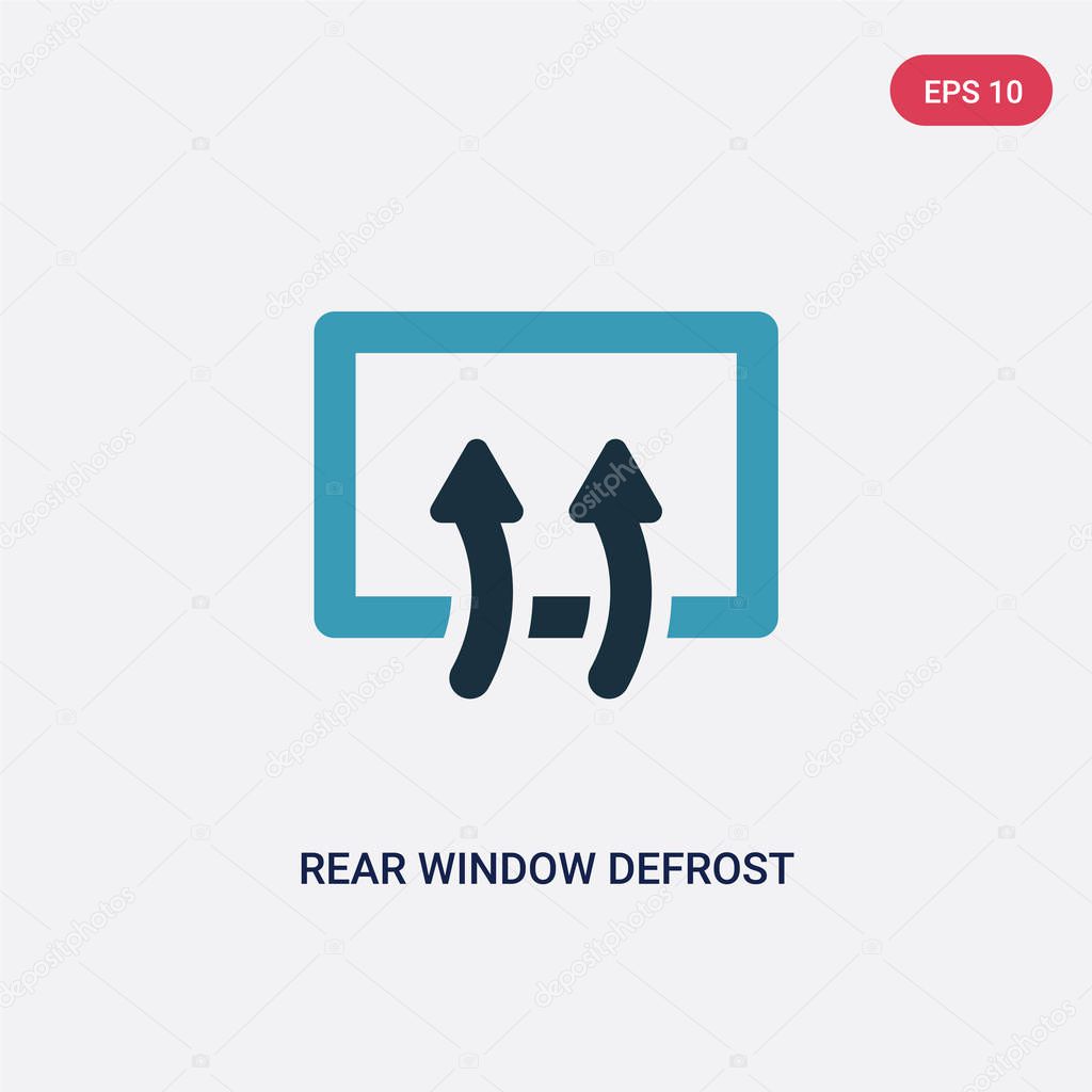 two color rear window defrost vector icon from user interface co