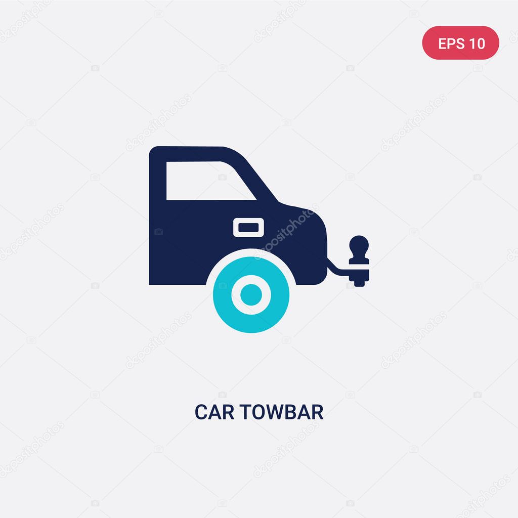 two color car towbar vector icon from car parts concept. isolate