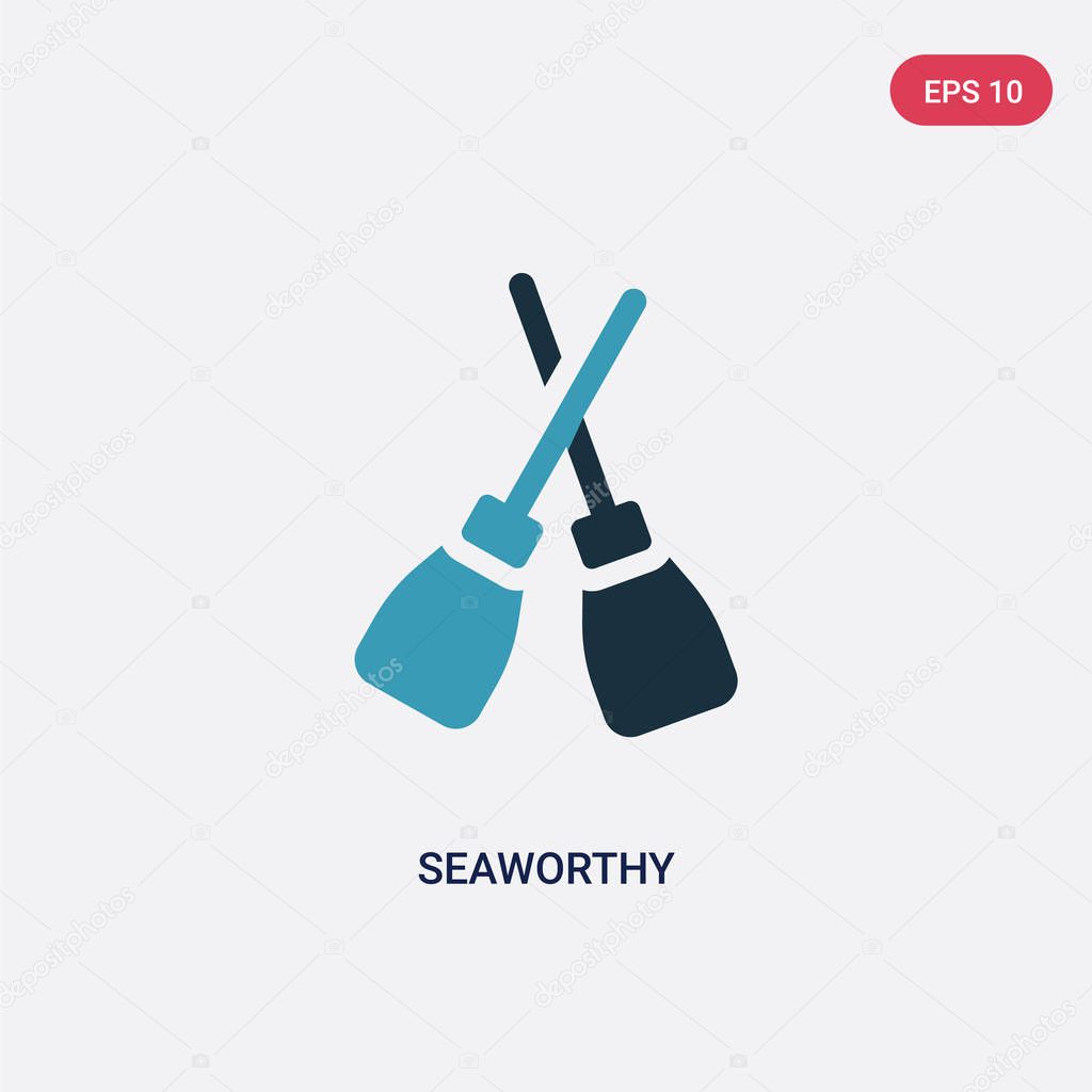 two color seaworthy vector icon from nautical concept. isolated 