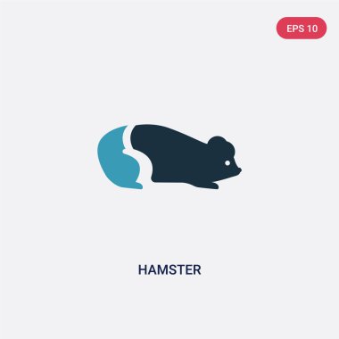 hayvanlar kavramından iki renkli hamster vektör simgesi. izole blu