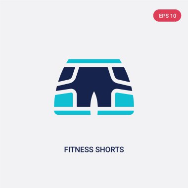 spor salonu ve fitness concep iki renk fitness şort vektör simgesi
