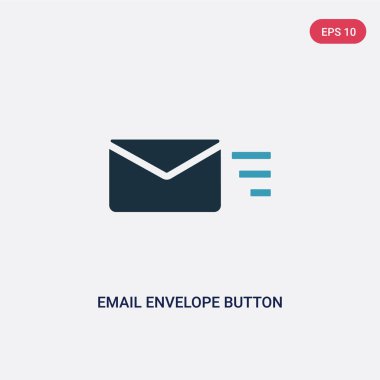 kullanıcı arabiriminden iki renkli e-posta zarfı düğmesi vektör simgesi 