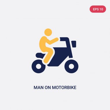 nihai glyphicons motosiklet vektör simgesi üzerinde iki renkli adam 