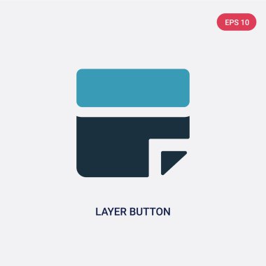 kullanıcı arabirimi kavramından iki renk katmanı düğmesi vektör simgesi. 