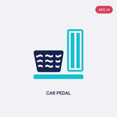 araba parçaları kavramından iki renkli araba pedalı vektör simgesi. Izole