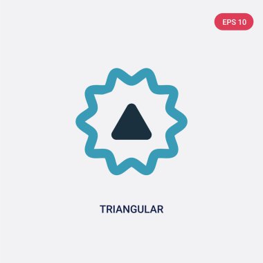 kullanıcı arabirimi kavramından iki renkli üçgen vektör simgesi. bir