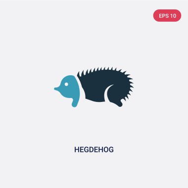 hayvanlar kavramından iki renk hegdehog vektör simgesi. izole bl