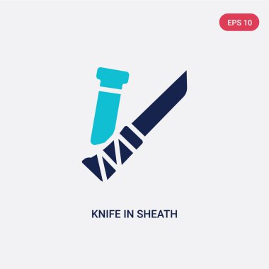 kültür kavramından kılıf vektör simgesinde iki renkli bıçak. isol