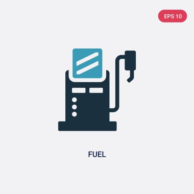 endüstri konseptinden iki renkli yakıt vektör simgesi. izole mavi 