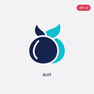 gıda kavramından iki renk yuvası vektör simgesi. izole mavi yuva