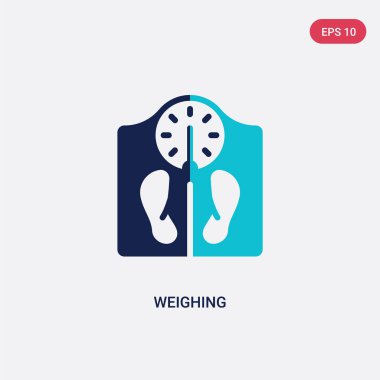 elektronik cihazlar kavramından iki renk tartım vektör simgesi. 