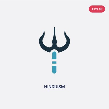 din kavramından iki renk hinduizm vektör simgesi. izole b