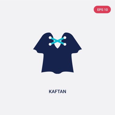giysi kavramından iki renk kaftan vektör simgesi. izole mavi