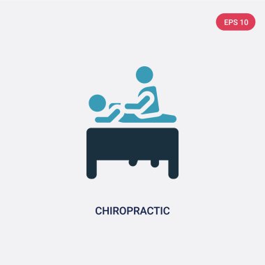 insanlar kavramından iki renk chiropractic vektör simgesi. Izole