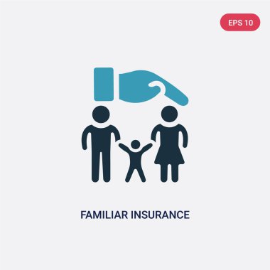 sigorta kavramından iki renk tanıdık sigorta vektör simgesi.