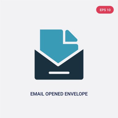 kullanıcı arabiriminden iki renkli e-posta zarf vektör simgesi açıldı 