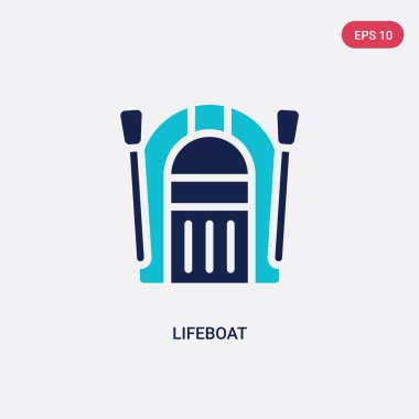 havaalanı terminal konseptinden iki renkli filika vektör simgesi. bir