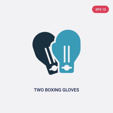 spor konseptinden iki renkli iki boks eldivenvektör simgesi. ıso