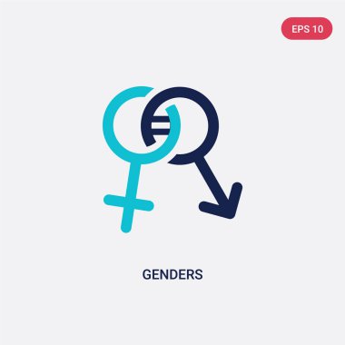 two color genders vector icon from birthday party and wedding co clipart