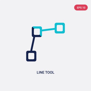düzenleme araçları kavramından iki renk çizgisi araç vektör simgesi. Yalıt