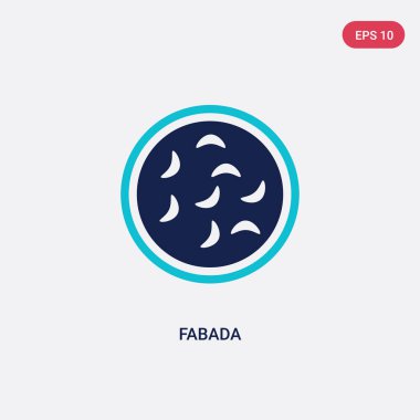 kültür kavramından iki renk fabada vektör simgesi. izole mavi
