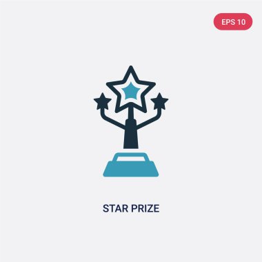 diğer kavramdan iki renk yıldız ödül vektör simgesi. izole bl