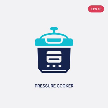 elektronik cihazlar co iki renkli düdüklü tencere vektör simgesi