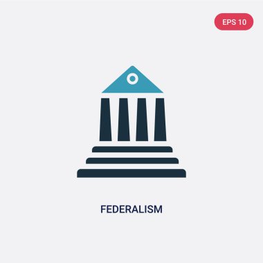 amerika c amerika birleşik devletleri iki renk federalizm vektör simgesi
