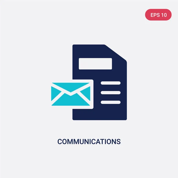 Dos iconos de vectores de comunicaciones de color del concepto gdpr. aislado — Vector de stock