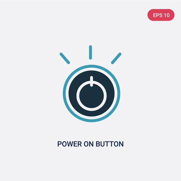 Dois poder de cor no ícone de vetor de botão do conceito multimídia. i) —  Vetores de Stock