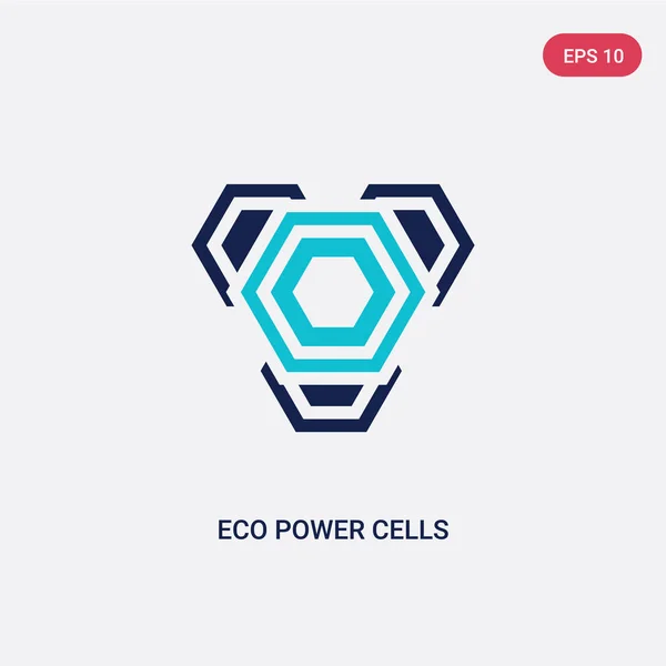 Deux couleurs éco cellules de puissance icône vectorielle du concept d'écologie. isol — Image vectorielle