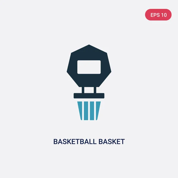 Ícone de vetor de basquete de duas cores do conceito de esportes. iso — Vetor de Stock