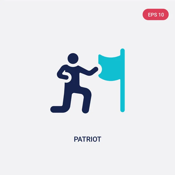 Icono de vector patriota de dos colores del ejército y el concepto de guerra. aislar — Vector de stock