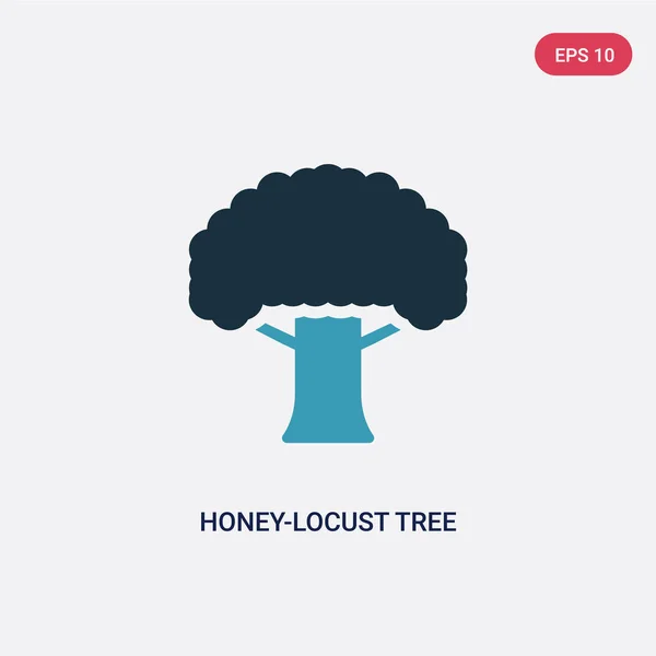 Dos color miel-langosta icono del vector del árbol del concepto de la naturaleza. ISO — Vector de stock